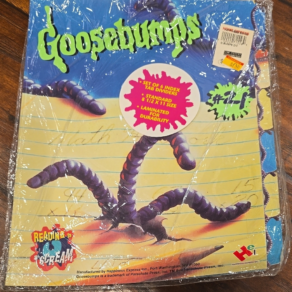 Vintage Goosebumps index tab divider
